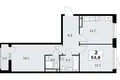 2 room apartment 54 m² Postnikovo, Russia