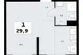 Wohnung 1 zimmer 30 m² Kommunarka, Russland
