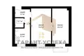 Mieszkanie 2 pokoi 38 m² Brześć, Białoruś