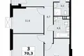 3 room apartment 70 m² South-Western Administrative Okrug, Russia