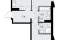Wohnung 2 zimmer 59 m² Troizk, Russland