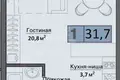 Квартира 31 м² Северный административный округ, Россия