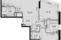 Квартира 3 комнаты 70 м² Москва, Россия