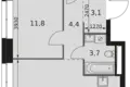 Apartamento 3 habitaciones 69 m² Moscú, Rusia