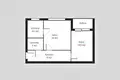 Квартира 2 комнаты 44 м² Познань, Польша