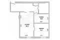 Mieszkanie 2 pokoi 51 m² Brześć, Białoruś