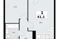 Mieszkanie 1 pokój 41 m² Kommunarka, Rosja