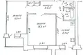 Квартира 2 комнаты 52 м² Минск, Беларусь