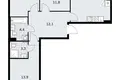 Mieszkanie 3 pokoi 79 m² Troick, Rosja