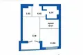 1 room apartment 43 m² Minsk, Belarus