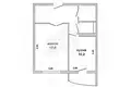Apartamento 1 habitación 42 m² Muchaviecki sielski Saviet, Belarús