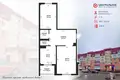 Квартира 2 комнаты 57 м² Озерицко-Слободской сельский Совет, Беларусь