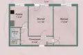 Wohnung 2 zimmer 48 m² Baryssau, Belarus