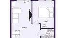 Wohnung 2 zimmer 40 m² Minsk, Belarus