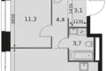 Квартира 3 комнаты 67 м² Москва, Россия
