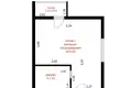 1 room apartment 32 m² Minsk, Belarus