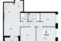 4 room apartment 79 m² poselenie Sosenskoe, Russia