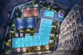 Wohnkomplex New residence Binghatti Haven with a swimming pool, a spa and a mini golf, Dubai Sports City, Dubai, UAE