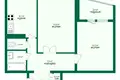 2 room apartment 50 m² Lida, Belarus