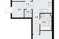 2 room apartment 58 m² Troitsk, Russia