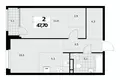Wohnung 2 Zimmer 48 m² Nördlicher Verwaltungsbezirk, Russland