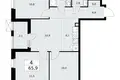 4 room apartment 66 m² Moscow, Russia