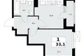 Mieszkanie 1 pokój 33 m² Kommunarka, Rosja