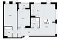 Apartamento 3 habitaciones 84 m² Kommunarka, Rusia