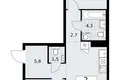 Квартира 2 комнаты 58 м² район Троицк, Россия