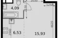 Студия 1 комната 27 м² Москва, Россия