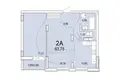 2 room apartment 43 m² Brest, Belarus