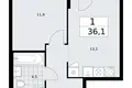 Mieszkanie 1 pokój 36 m² Troick, Rosja