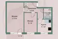 Appartement 2 chambres 41 m² Borissov, Bélarus