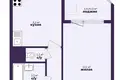 Wohnung 1 zimmer 41 m² Minsk, Belarus