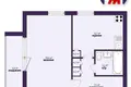 1 room apartment 39 m² Sluck, Belarus