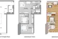 Квартира 3 комнаты 62 м² Минск, Беларусь