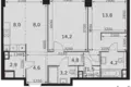 Apartamento 2 habitaciones 65 m² Moscú, Rusia