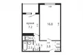Wohnung 1 zimmer 36 m² Minsk, Belarus