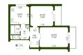 2 room apartment 56 m² Minsk, Belarus