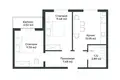 Квартира 2 комнаты 52 м² Ташкент, Узбекистан