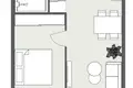 Wohnung 2 zimmer 45 m² Klaipeda, Litauen