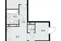 3 room apartment 59 m² Postnikovo, Russia