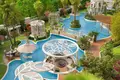 Wohnkomplex New luxury Aqua Flora Residence with gardens, swimming pools and a kids' adventure park, Al Barsha South, Dubai, UAE