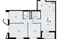 4 room apartment 78 m² poselenie Sosenskoe, Russia