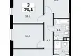 3 room apartment 70 m² South-Western Administrative Okrug, Russia