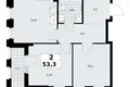 Квартира 2 комнаты 53 м² район Троицк, Россия