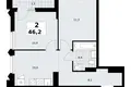 Wohnung 2 zimmer 46 m² Troizk, Russland
