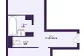 1 room apartment 42 m² Salihorsk, Belarus