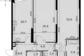 Mieszkanie 2 pokoi 81 m² Moskwa, Rosja