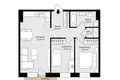 3 room apartment 58 m² Vilnius, Lithuania